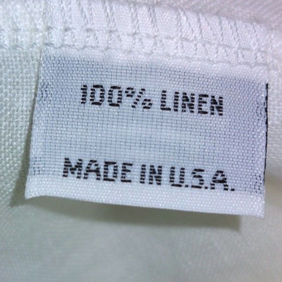 BRYN WALKER Ivory 100% Linen Button Up Shirt Women's Relaxed Fit Made in USA EUC - Picture 8 of 10